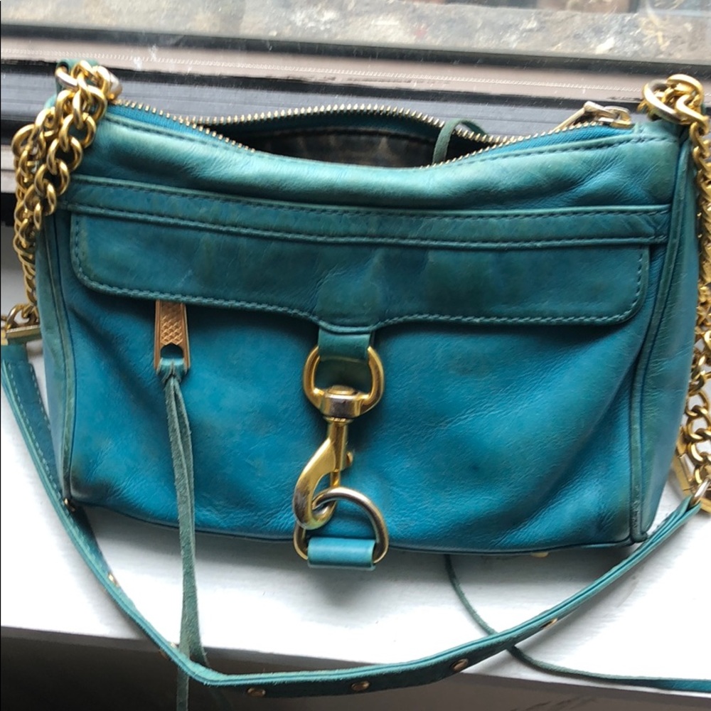 Rebecca Minkoff Turquoise Mini Mac Crossbody